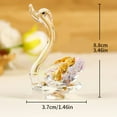 1Pc Crystal Swan Figurine for Modern Home Decor, Crystal Collectible