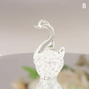 1Pc Crystal Swan figurine Glass Animal Ornament Swan Crystal Figurines Home Desk Decoration Miniature Creative Gift