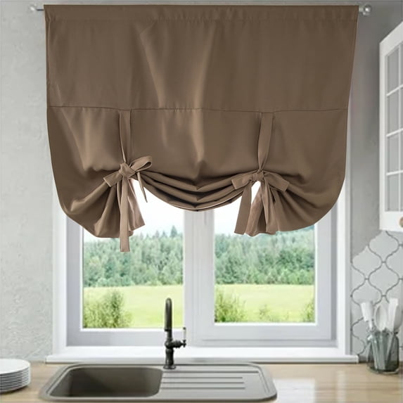 Clearance! Check Lace Up Curtains For Windows 46 X 63 Inch Rod Pocket Translucent Filter Curtains For Kitchen Bedroom Living Room Doors And Windows Farmhouse 1 Panel