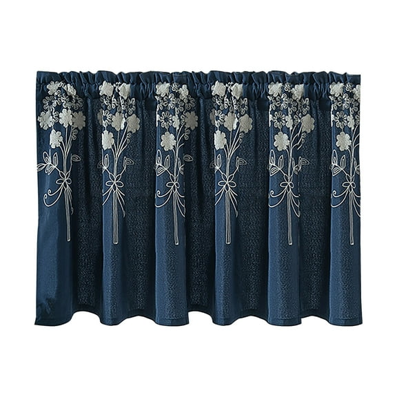1Pc Curtain Floral Curtains Kitchen Coffee Curtains Bedroom Rod Curtains Lace Short Curtains Lace Curtains 54 X 24 Inch 1 Panels