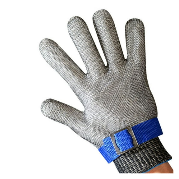 1Pc Cut Proof Gloves Stab Resistant Metal Mesh Carpentry Butcher Tailor Operation Glove Carpentry Repair 5 Steel Wire Iron Tool ,Wear-Resistant