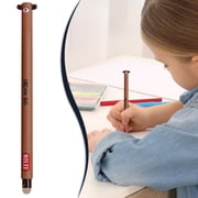 1Pc Cute Animal Shaped Erasable Pen, Retractable Ballpoint Pens, Cartoon Lion Giraffe Tiger Decorative Writing Pens, 0.7mm Fine Point Smooth Ink Gel Ball Pens, Kawaii Stationery Gift