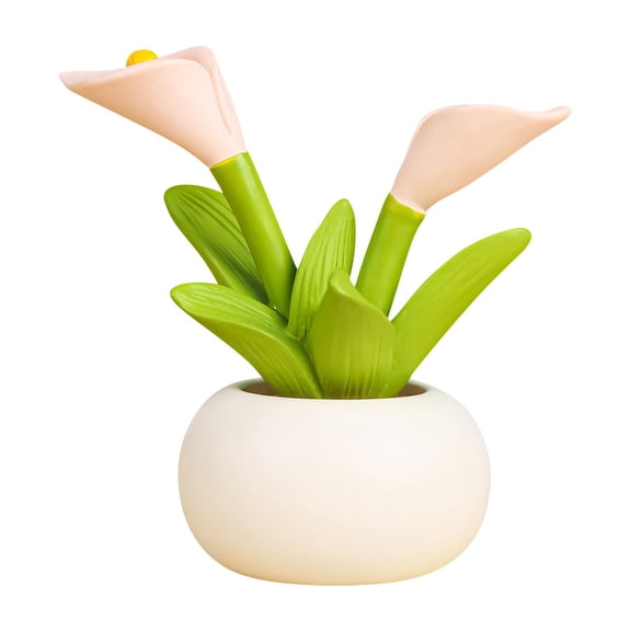 1Pc Cute Desk Accessories Mini Fake Plant, Kawaii Resin Lucky Sprout Figurine with Smile Face Pot, Aesthetic Office Decor Cubicle Bookshelf Knick Knack