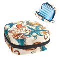 thumbnail image 1 of 1Pc Cute Period Bag Menstrual Cup Pouch, Large Storage Bag Sanitary Purse for Sanitary Napkin Pads, Turtle Octopus Seahorse Coral Sea Star Conch Fish Pads Organizer for Girls Women, 1 of 6