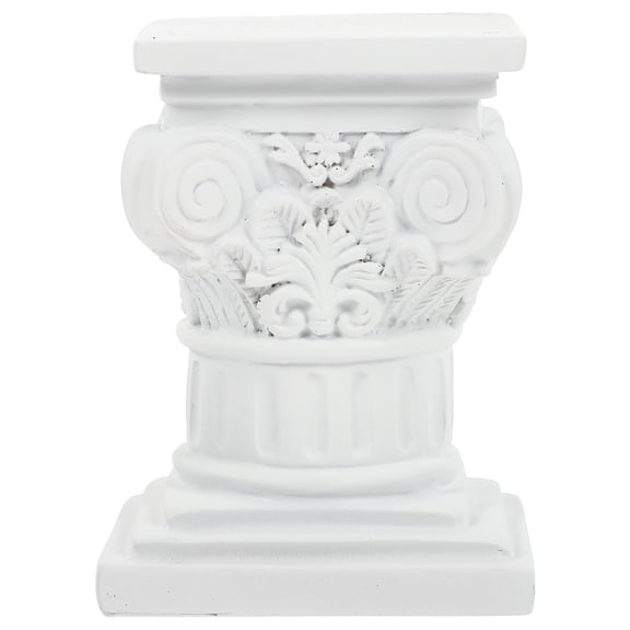 1Pc Decorative Roman Pillar Sculpture Carved Embossment Statue Home Ornament
