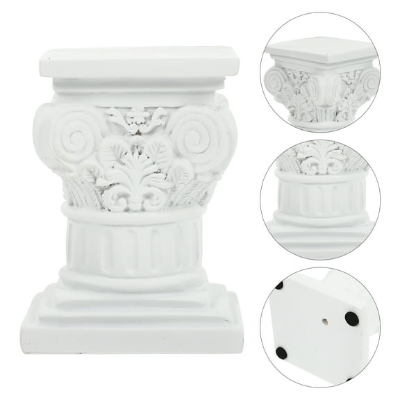 1Pc Decorative Roman Pillar Sculpture Carved Embossment Statue Home Ornament