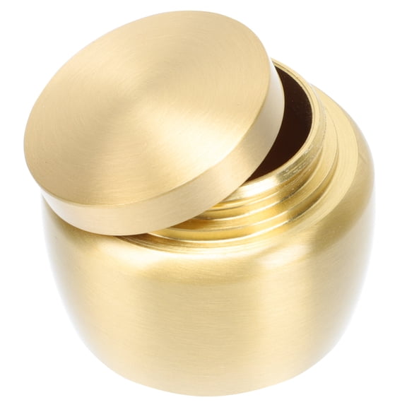 GETAJGHSD Decorative Tea Container Copper Storage Jar Golden 1Pc