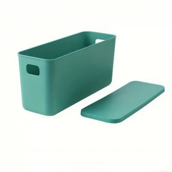 1Pc Desktop Storage Box Narrow and Long Household Snacks and Sundries with Lid Sandwich Storage Basket Clothing Toy Storage Box