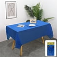 thumbnail image 1 of 1Pc Disposable Peva Tablecloth, Thickened Rectangular Dark Blue Table Cover With Waterproof Oilproof Feature, For Picnics Parties Weddings Indoor Outdoor Events, 1 of 5