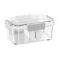 thumbnail image 1 of 1Pc Divided Serving Tray with Lid, Snack Box Container, Snack Box Charcuterie Box Container, Divided Veggie Tray, Fruit Tray Food Storage Containers for Candy, Fruits, Snacks(Clear1,6.8x4.7x3"), 1 of 5