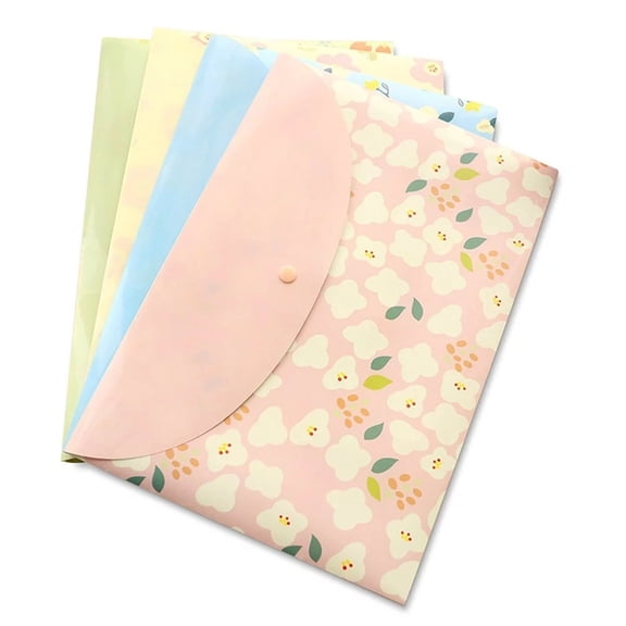 1Pc Document Folder,Felt Folder Case Decorative,Flower Design Expanding File Folders,Floral Printed Waterproof Letter Size Document Organizer Booklet File Paper Folders with Snap Button,Yellow