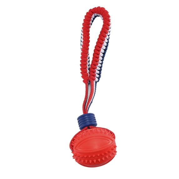 1Pc Dog Toy Ball With Elastic Rope - Durable Chew Toy For Teeth Grinding, Interactive Training Toy With Textured Surface - For Small Medium Large Dogs, Indoor Outdoor Play