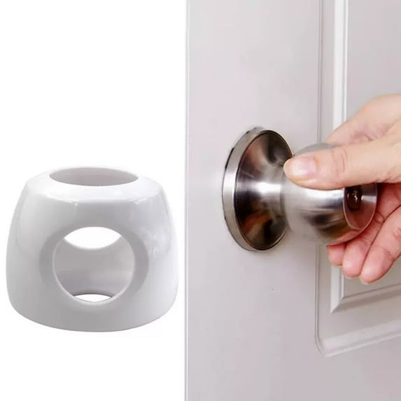 1Pc Door Handle Protector,Easy to Grip,Door Knob Safety Covers,Door Knob Locks,Safety Door Knob Covers,Safety Locks for Doors with No Tools Needed,Easy to Install and Remove on Doors,White
