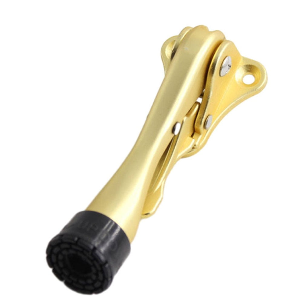 1Pc Door Stopper Kick Down Zinc Alloy FootOperated Lever Door Stop Non