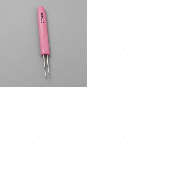1Pc Dreadlock Crochet Hook 13.55x1.45x0.8cm Pink Stainless Steel Crochet Needles with Plastic Handle Hair Interlocking Fixing Tools