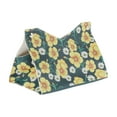 thumbnail image 1 of 1Pc Durable Flower Pattern Tissue Box Cover for Living Room Table Desk Green Yellow PU, 1 of 3