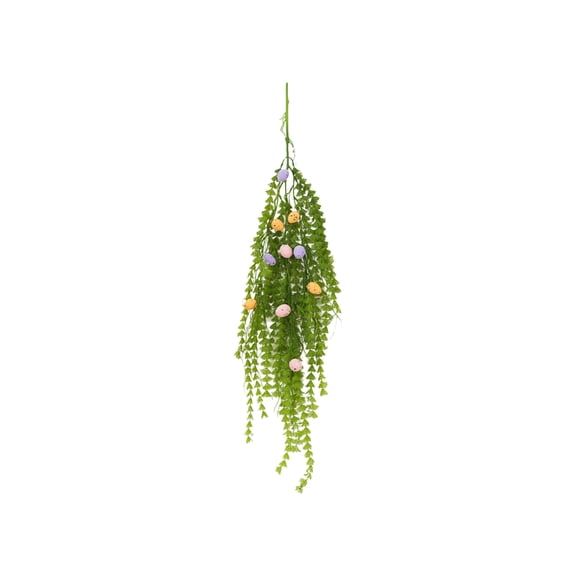 1Pc Easter Hanging Decoration, Dandelion & Flame Grass Vines Wall Mounted Hanging Decor, Home Festival Party Wall Vines For Easter Spring Seasonal Indoor Outdoor Wall Decor, A1*