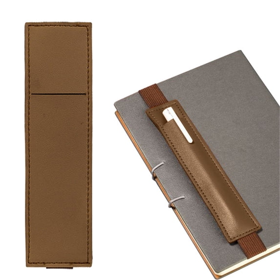 1Pc Elastic Notebook Pen Holder,Adjustable Hold 2 Pen Holder Pu Leather Pencil Sleeve Pouch for Journal Clipboard Planner Books,Pen Holder for Notebook,Journal Pens Holders Pencil Holders Case