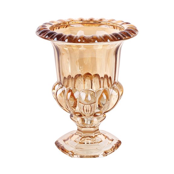 1Pc Embossment Retro Vase Desktop Decorative Vase Unique Glass Vase Ornament