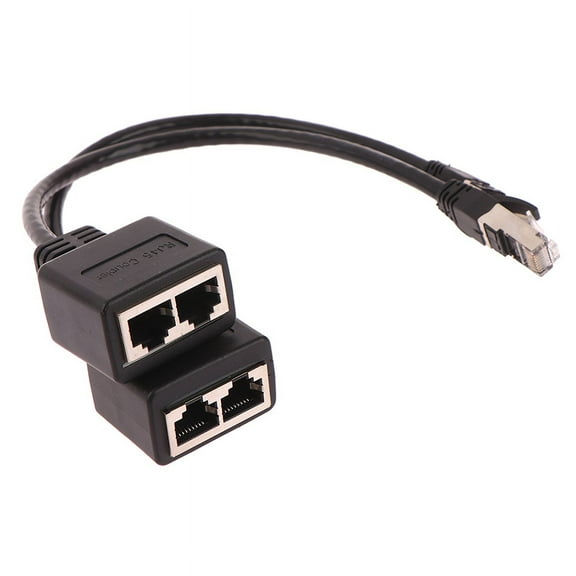 1Pc Ethernet Splitter RJ45 1 Male to 2 Female LAN Ethernet Cable Splitter Cable Ethernet Socket Connector Extension Cable