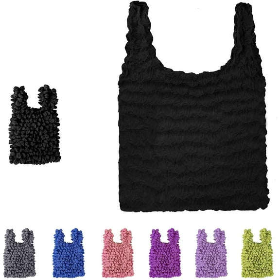 1Pc Expandable Shopping Bags, Foldable Reusable Grocery Bags, Portable Magic Stretch Pleated Tote Bags for Groceries Travel & Shopping