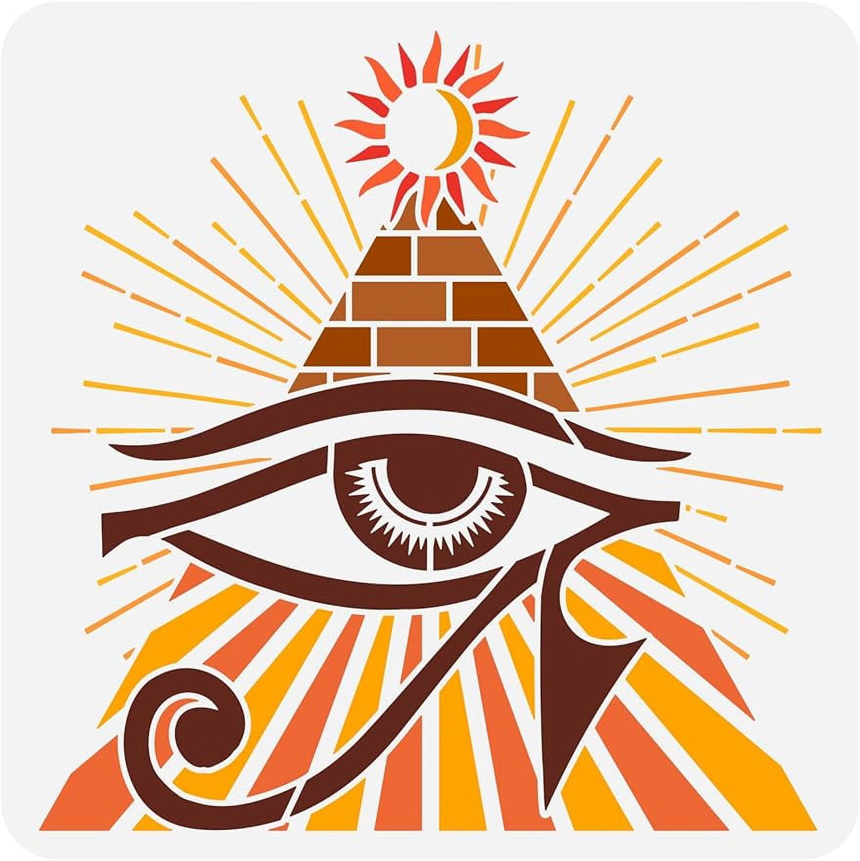 1Pc Eye of Horus Painting Stencil Drawing Template on Wood Wall Fabric ...