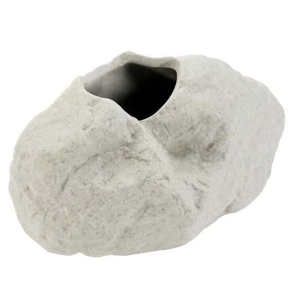 1Pc FasDesktop Ceramic Flowerpot Simulated Stone Shape Plant Container (A1)
