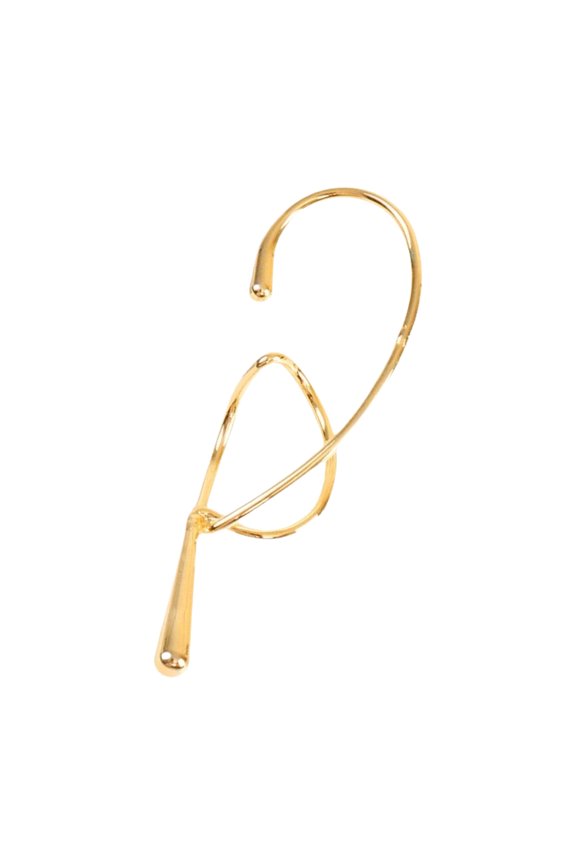 1Pc Fashionable Geometric Ear Bone Clip for Women Eye Catching Metal Twist Line Without Piercing Required Daily Use