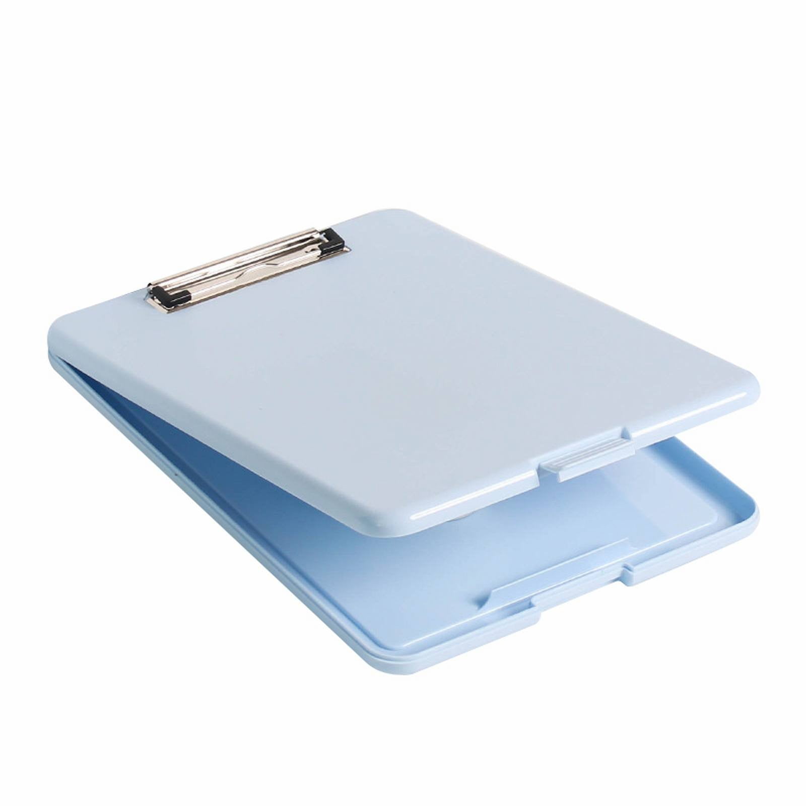 🌈 1Pc File Box Clearance! A4 Writing Tablet Clip File Box Blue, Home