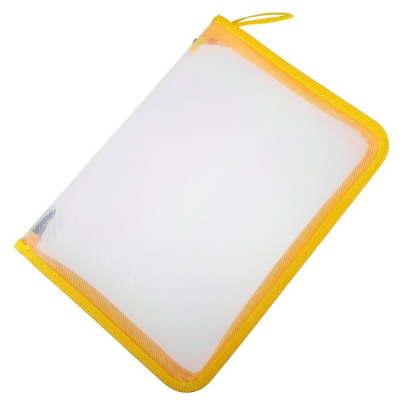 1 Pc A4 Transparent Zipper File Bag Office Document Organizer Folder