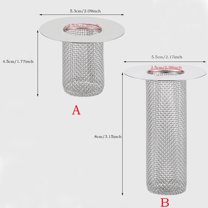 (1Pc Filter) Filter Clearance Plertrvy Bathroom Sink Drain Strainer Stainless Steel Floor Drain Filter Mesh Basket Filter Hair Trap Anti Clog Slag Strainer