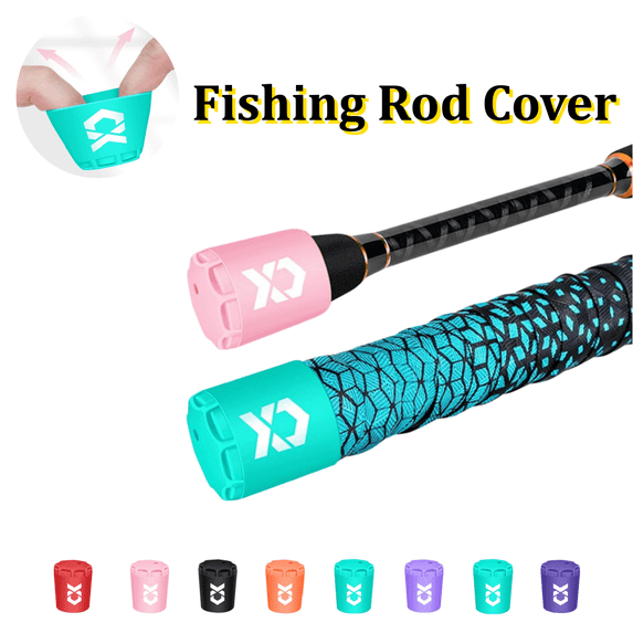 1Pc Fishing Rod Protective Cover Wear Resistant Rod Tail Sleeve Storage Accessory for Fishing Tackle, Green