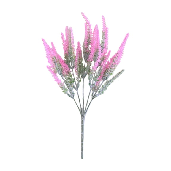 1Pc Flocked Artificial Lavender Stems, Fake Lavender Plants for Home Decor Wedding Vase Garden DIY Arrangement