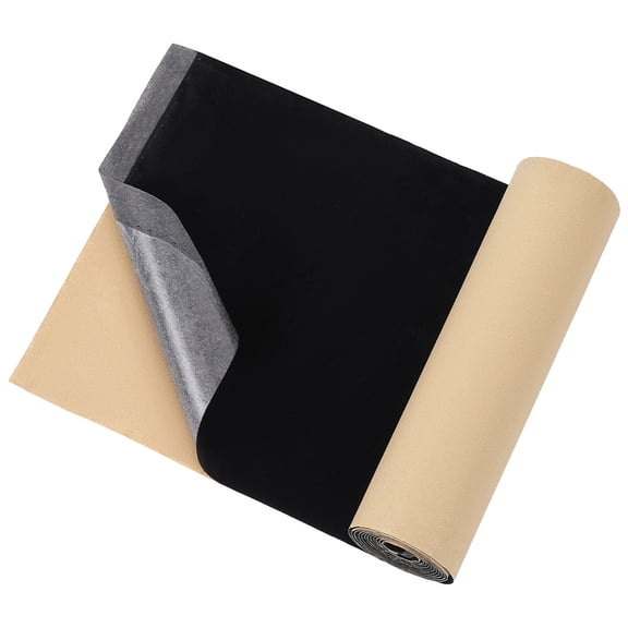 1Pc Flocking Cloth Self-adhesive Fabric for Jewelry Drawer Craft Fabric and Craft Making Rectangle Black 1540x204x1mm
