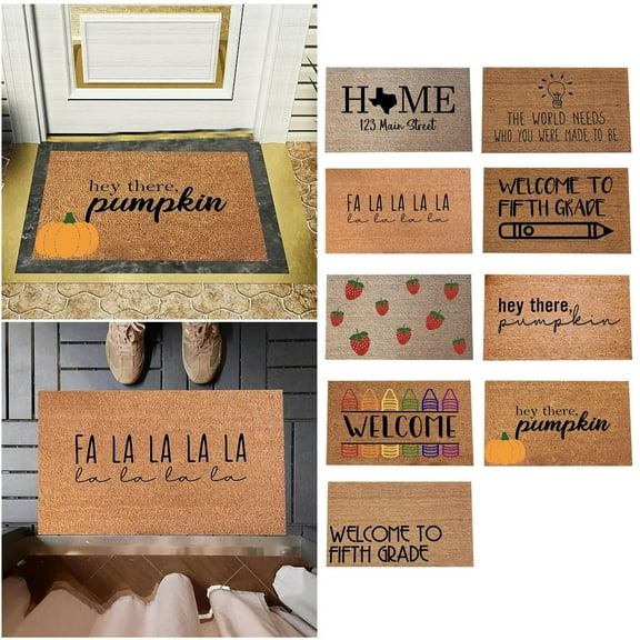 1Pc Floor Mat Back To School Doormat Classroom Decor Teacher Appreciation Gift Welcome Mat Personalized Gift Kindergarten Crayons Floor Front Door Mat Carpet