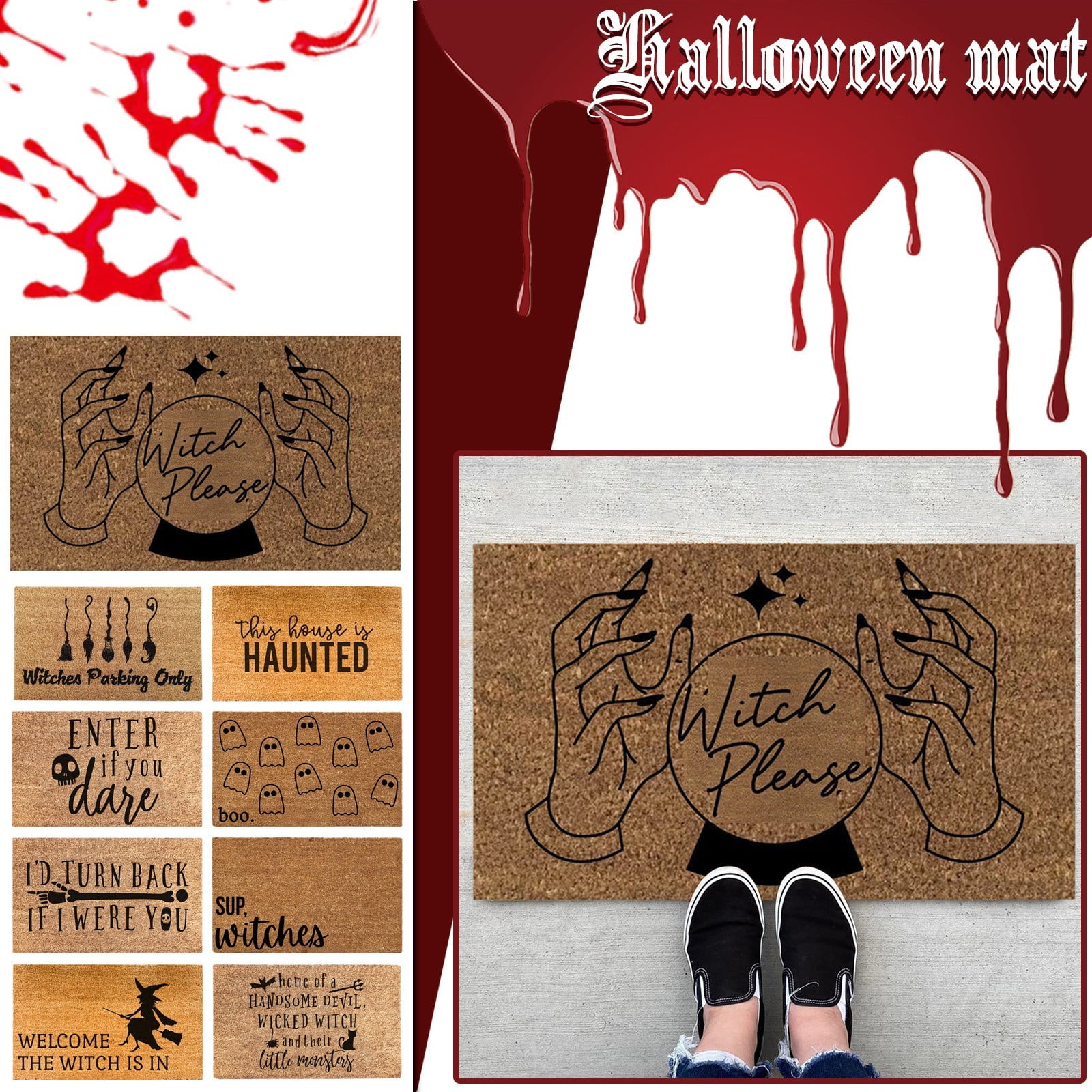 1Pc Floor Mat Clearance! Nomeni Halloween Doormat Carpet Floor Mat