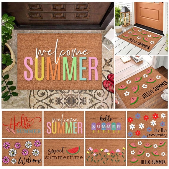 1Pc Floor Mat Summer Welcome Sign Hello Sunshine Doormat Funny Cute Doormat Door Mat Welcome Friends Doormat Funny Doormat New Home Door Mat Carpet