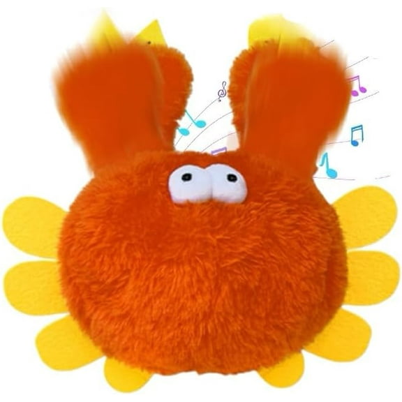 1Pc Flying Bird Cat Toy, Upgrade Interactive Chirping Bird with Flapping Wings, Rechargeable Toy for Indoor Cats (Orange)