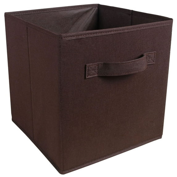 1Pc Foldable Storage Box,Non-Woven Folding Box Cabinet Drawer Box Coverless Storage Box Portable Square Coffee Color,Square Foldable Storage Bins Organization And Storage Closet Organizer Storage