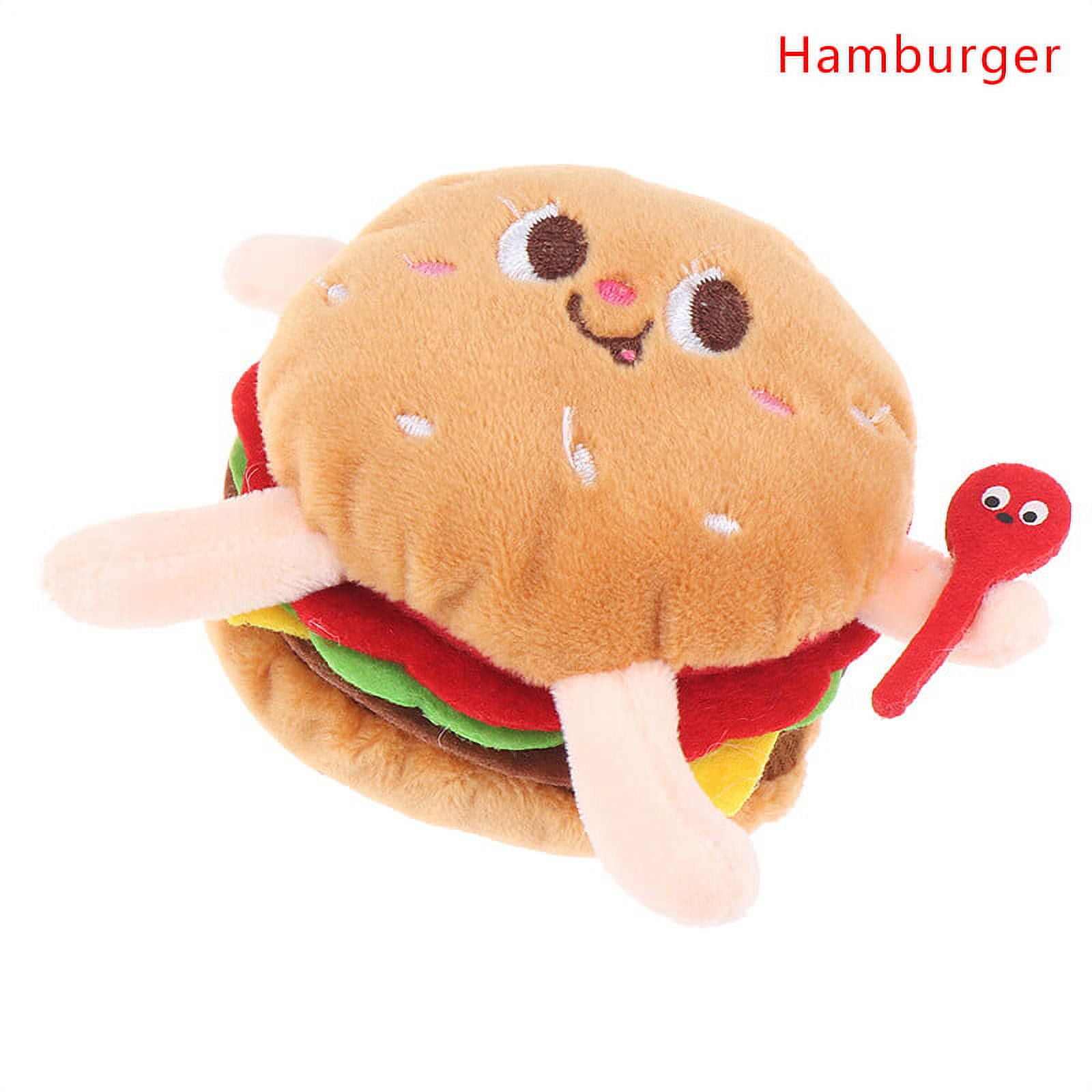 1pc Food Plush Keychain Hamburger Hot Dog French Fries Doll Soft