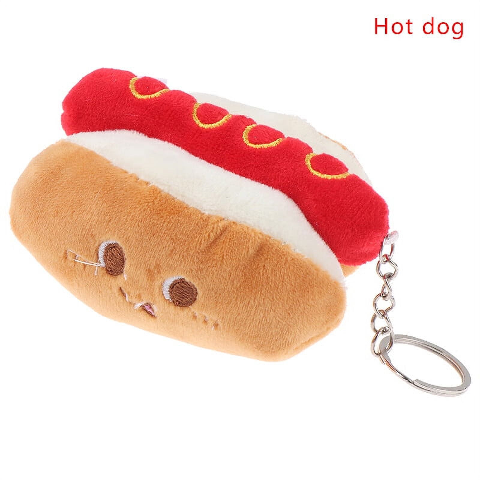 1pc Creative Simulation Food Keychain Pendant, PVC Soft Rubber Hamburger Fries Pizza Hot Dog Toy Keychain Gift,$0.99,Temu