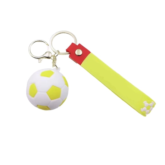 1Pc Football Keychain Pvc Soft Rubber, Cute Soccer Ball Key Pendant Doll Keyring, Keychain For Backpacks Bags Decoration Keyfob For Sports Fans And Kids
