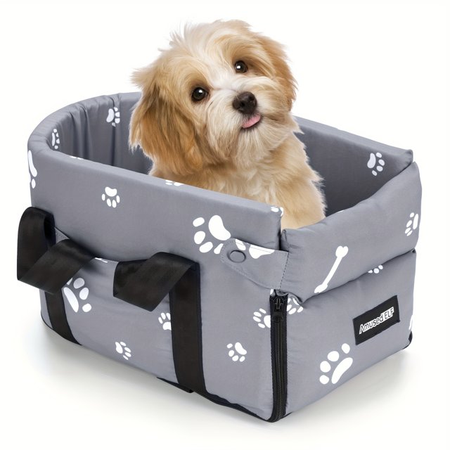 1Pc For Small Dogs With Extra Soft Pillow, Dog Seat For Car,Center Console Dog Car Seat, Dog