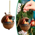 thumbnail image 1 of 1Pc Forest Animal Acorn Ornaments 2026 New Cozy Forest Christmas Ornaments,Pine Cone Animal Decoration,Woodland Creature Hanging Ornament,Acrylic Hanging Ornament for Home Decor, 1 of 8