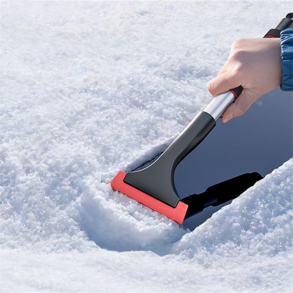 1Pc Frost Removal Tool with Foam Handles,Long Handle Snow & Ice Scraper for Car Windshield,No Scratch Window Frost Remover Scraper,Snow Removal Tool for Cars,SUV and Small Trucks Glass Window,Red