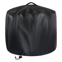 1Pc Full Coverage Round Fire Pit Cover - All Weather Protection Outdoor Dust Cover,Waterproof,Dustproof and Anti UV Grill BBQ Cover,Heavy Duty Full Coverage Patio Outdoor Fireplace Cover,L,29x18"