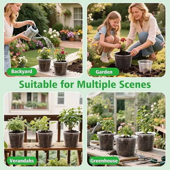 1Pc Gallon Pot, Heavy-Duty Gardening Planter With Drainage Holes, Indoor Outdoor Plant Container For Flowers Vegetables Herbs Succulents Balcony Garden Decoration