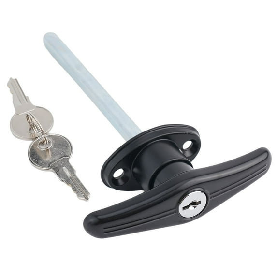 1Pc Garage Door Lock Handle T-Handle Kit Replacement Garage Hardware Locking T-Handles Keyed Home Improvement Parts
