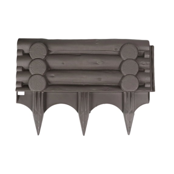 1Pc Garden Edging Fence Imitation Stone Brick Border, Detachable Splicing Lawn Flowerbed Fencing Panels, Plastic Landscape Border for Yard & Walkway, Outdoor Decorative Garden Barrier, 17.52"