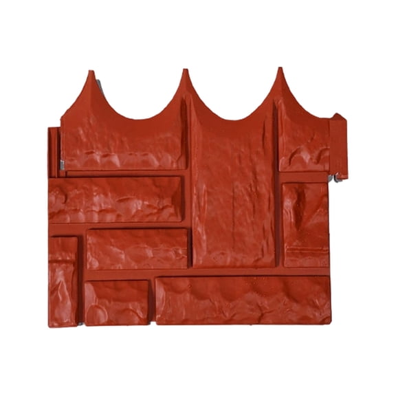 1Pc Garden Edging Fence Imitation Stone Brick Border, Detachable Splicing Lawn Flowerbed Fencing Panels, Plastic Landscape Border for Yard & Walkway, Outdoor Decorative Garden Barrier, 10.16"